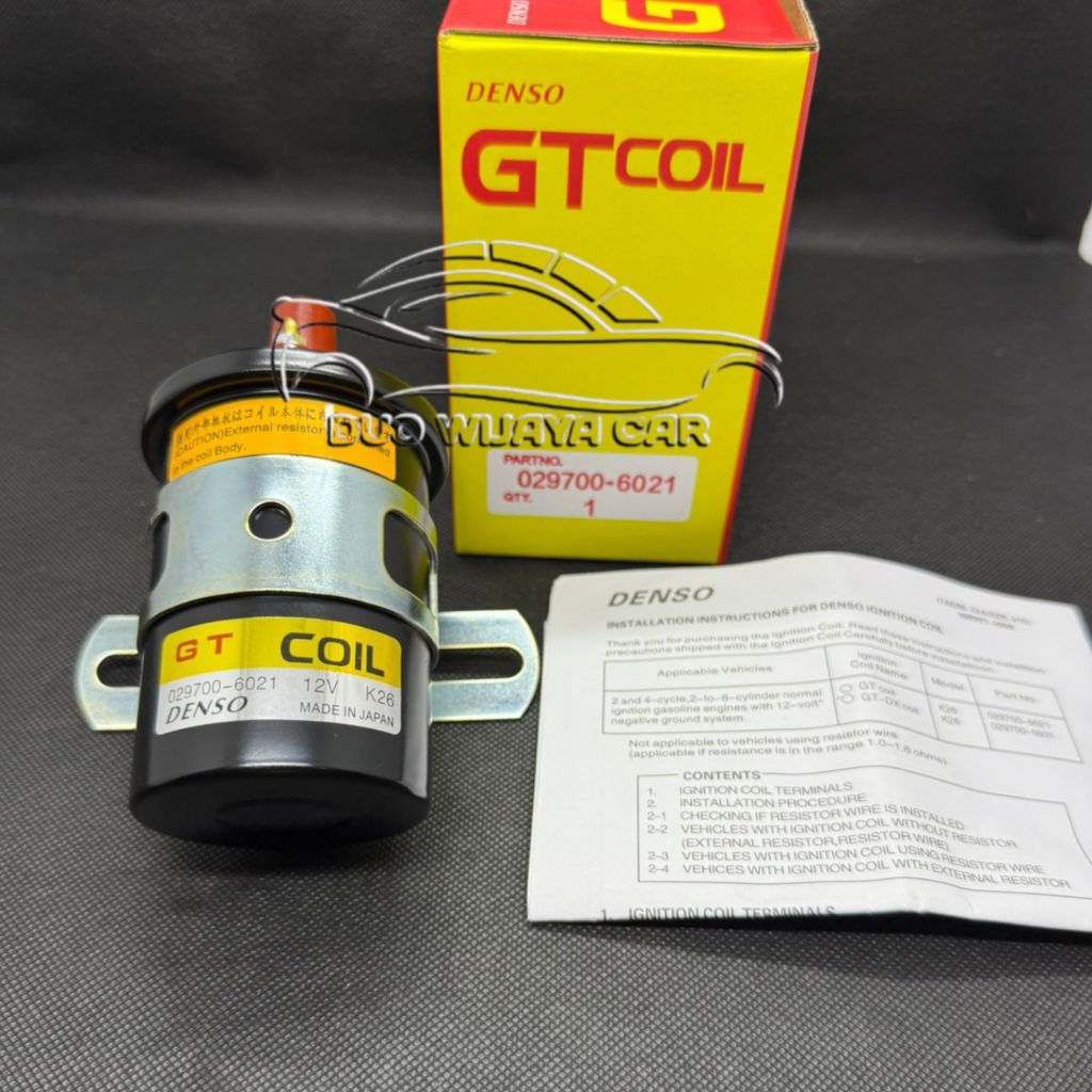 GT COIL - COIL GT - COIL BOTOL KIJANG 5K / 7K / CARRY 12V DENSO