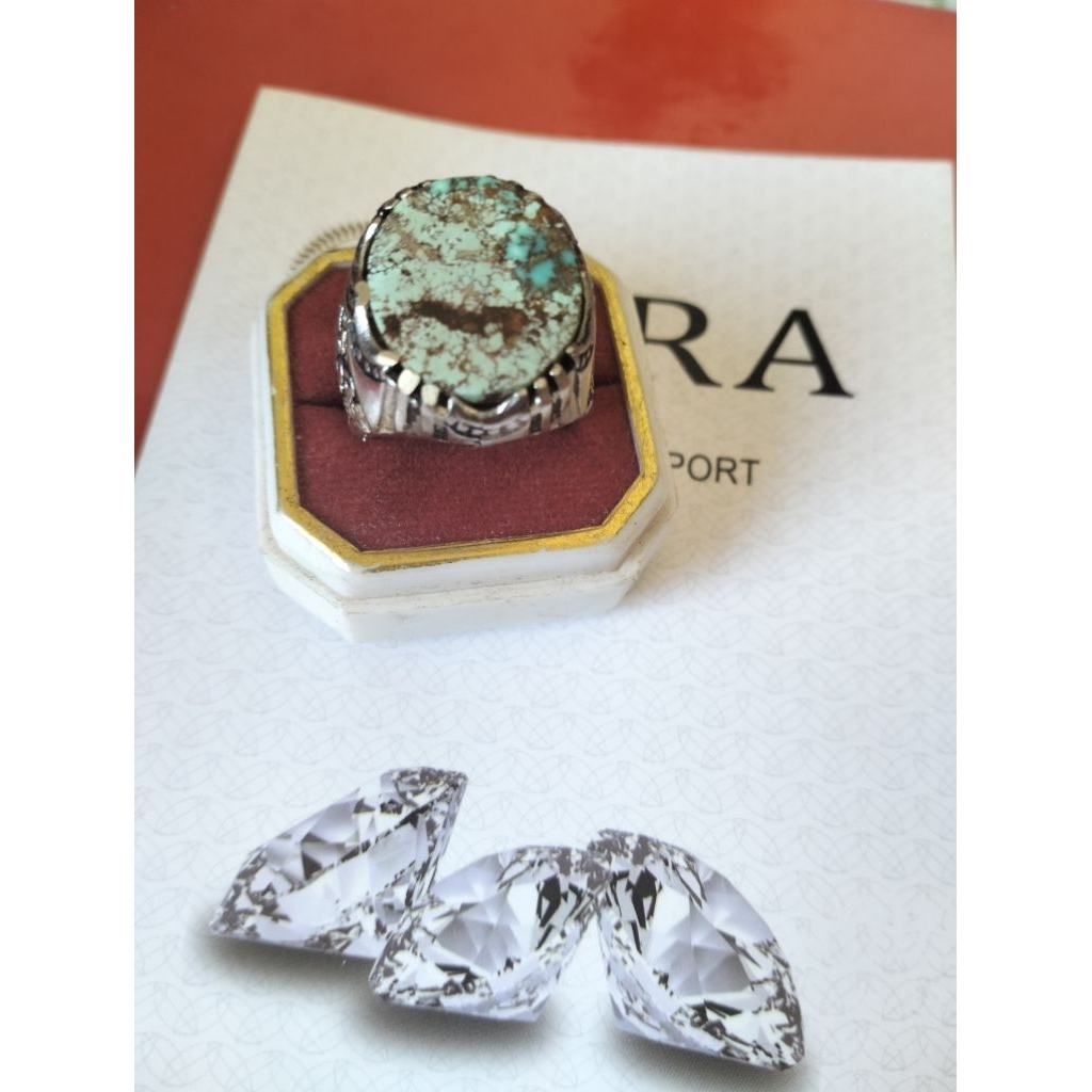 Batu Pirus Persia Gambar Kuda laut