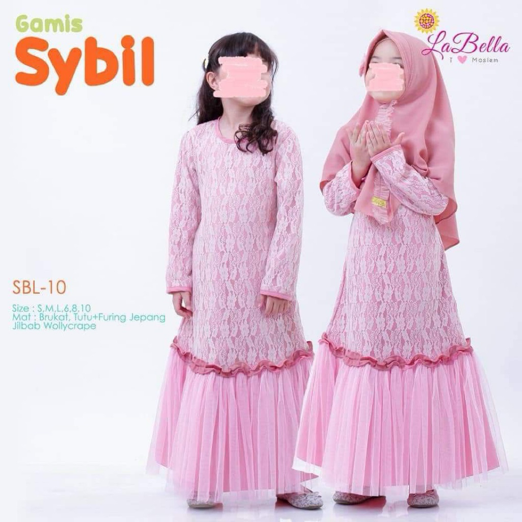 Gamis Sybil / Gamis Brokat Anak Pesta Perempuan