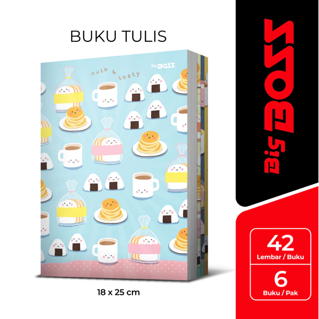 

Buku Tulis Boxy Big Boss 42 Lembar 1 Pak (6 Buku) Ukuran B5 18 x 25 cm Buku Panjang - Pak