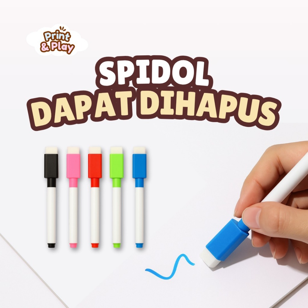 

Print & Play - Spidol Anak Wipe and Clean Bisa Dihapus Tidak Permanen