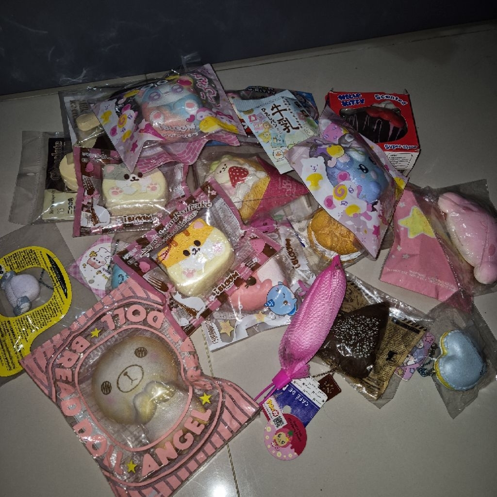 squishy ibloom chigiri, breadoll, cafe de n, punimaru, rare