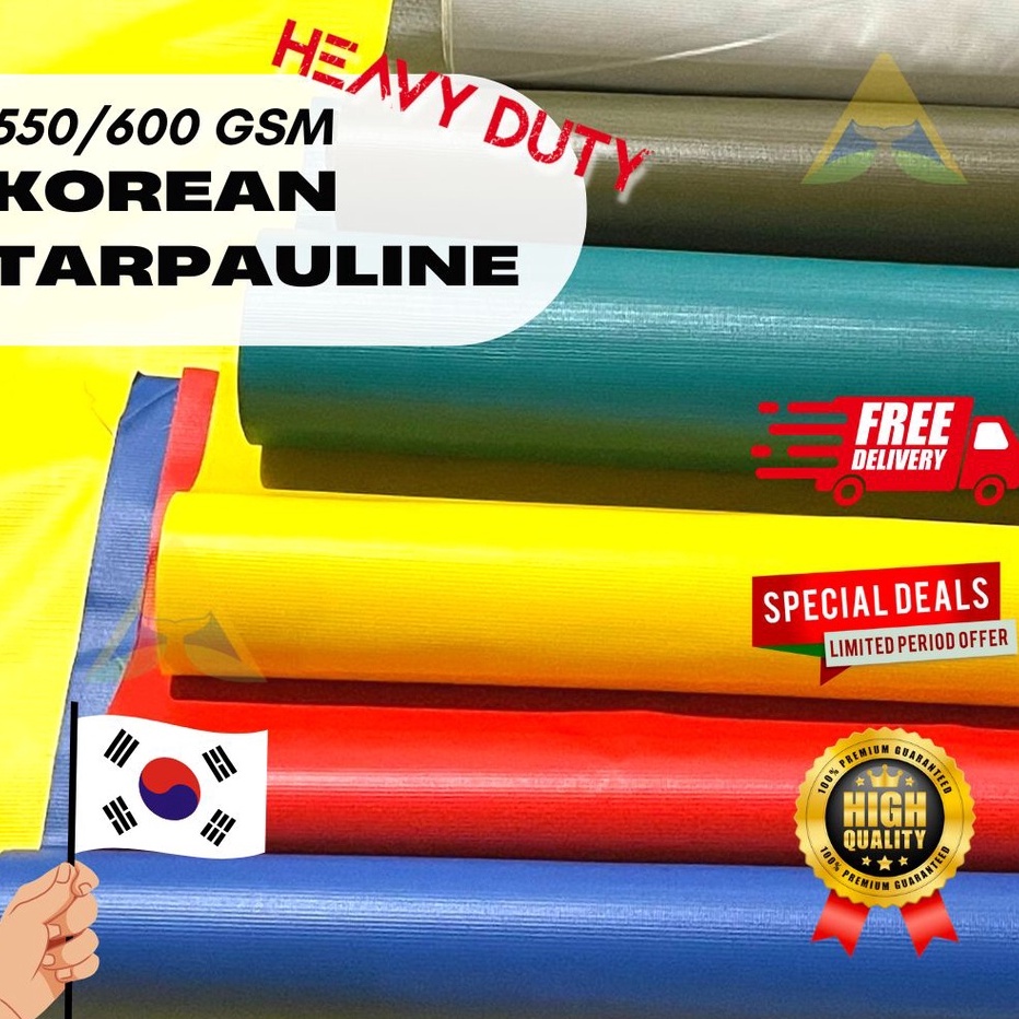 Model Baru Terpal ulin terpal pvc semi karet A asli korea super tebal cod