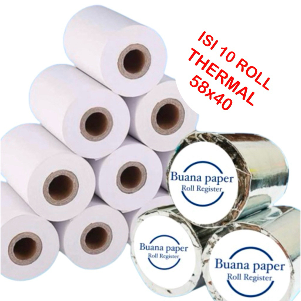 

isi 10roll Thermal 80x50 kasir struk/parking