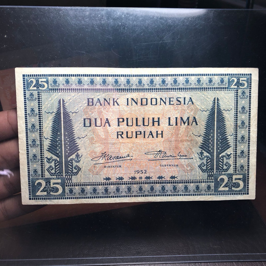 Uang Kuno Seri Kebudayaan 1952 Asli Rp. 25