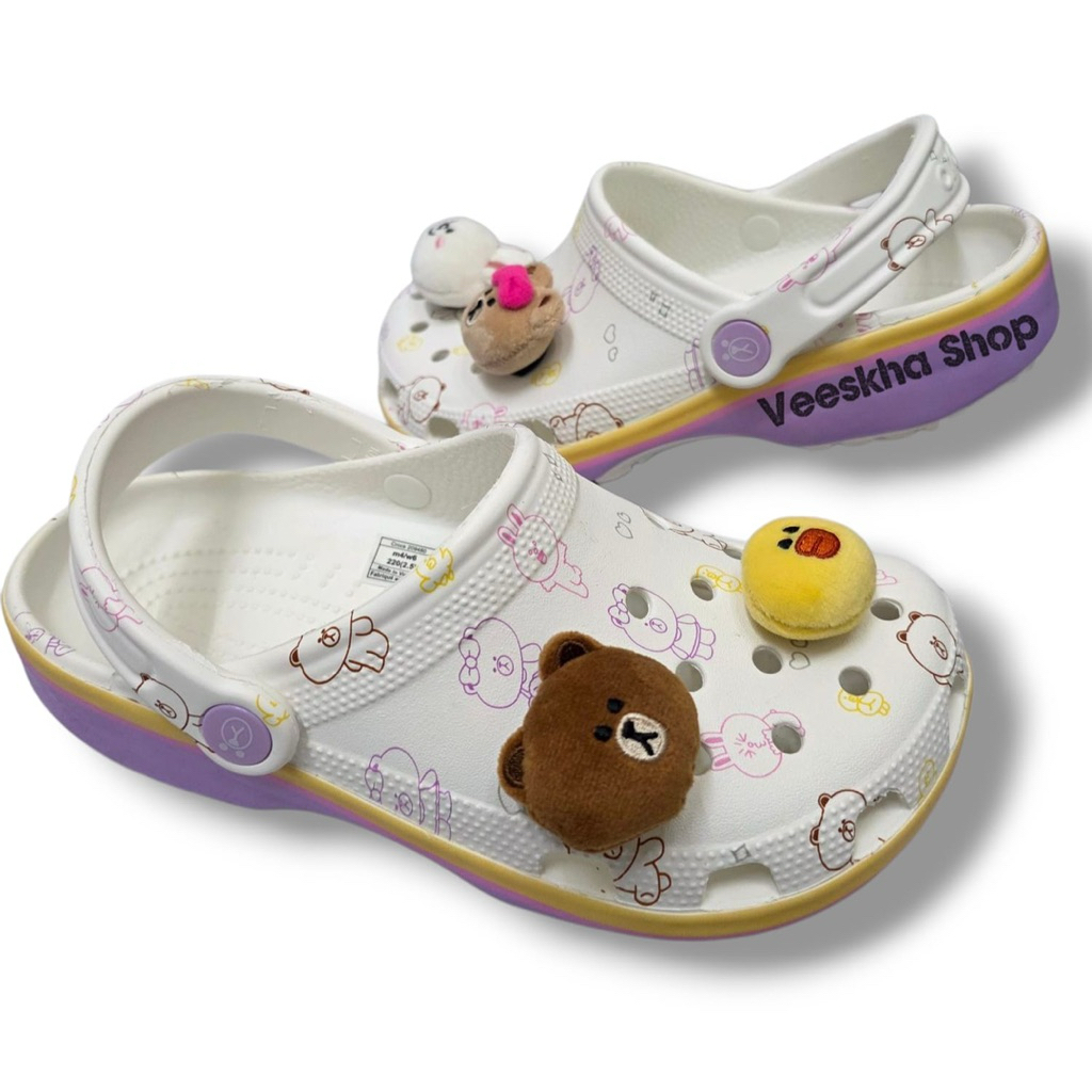 SANDAL LINE AND FRIENDS KIDS & DEWASA/LINE AND FRIENDS/SANDAL ANAK/SANDAL WANITA (CROCS LINE AND FRI