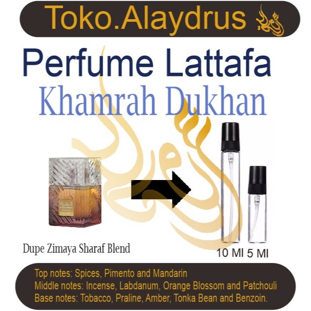 Decant Khamrah Dukhan 3 ml 5 ml 10 ml For Unisex