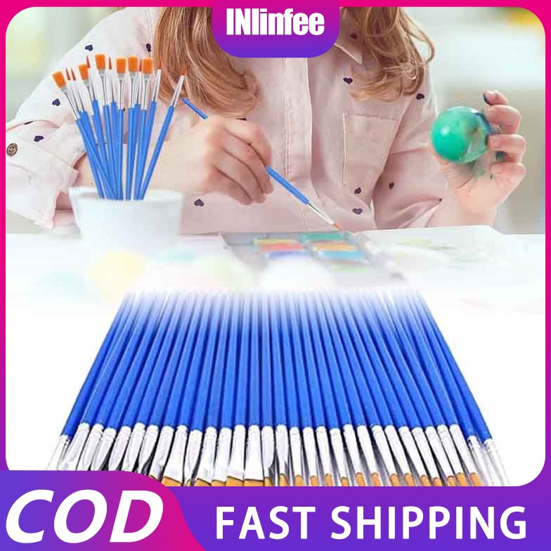 

KODE U63Y 1Pcs Kuas Lukis Akrilik Bulu Nilon Cat Air Sikat Lukisan Cat Minyak