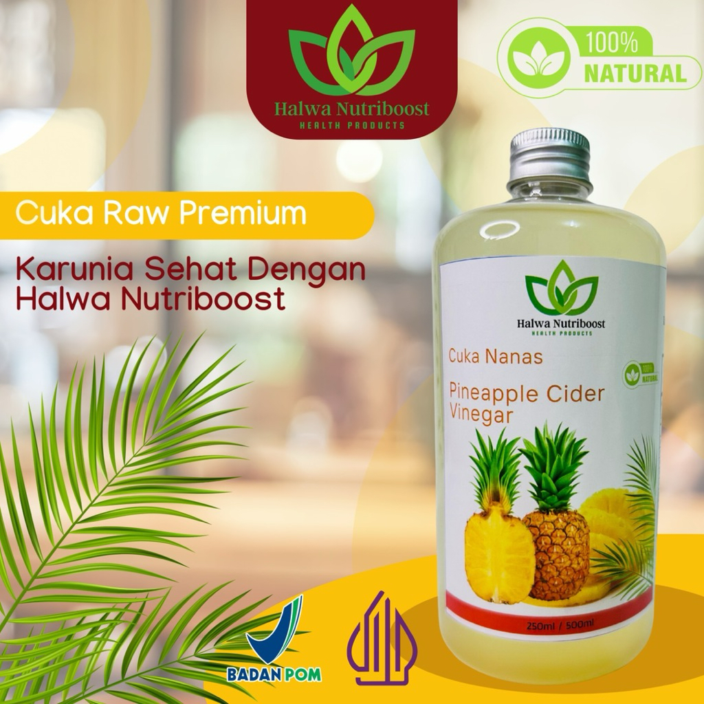 

Halwa Nutriboost - Cuka Nanas Premium Original 500 ML l Pineapple Cider Vinegar l 100% Cuka Nanas