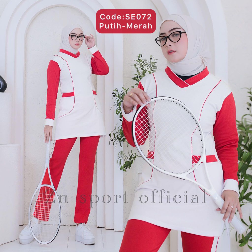 Harga Miring Zn Sport-Setelan Tunik Olahraga Wanita Muslim Baju Senam Perempuan Zumba Yoga