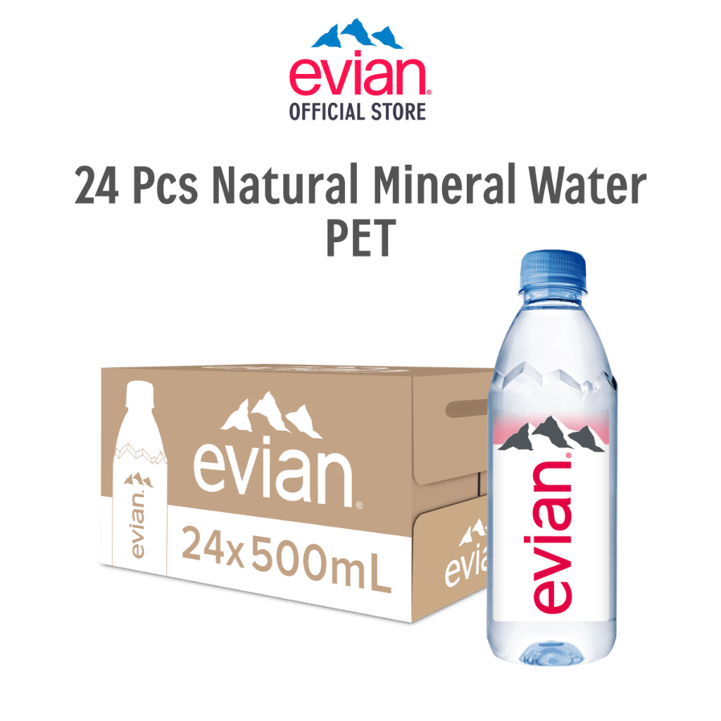 

Evian Natural Mineral Water PET 500 ml x24