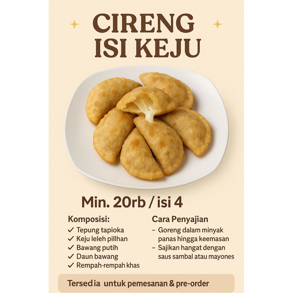 

cireng isi keju lumer