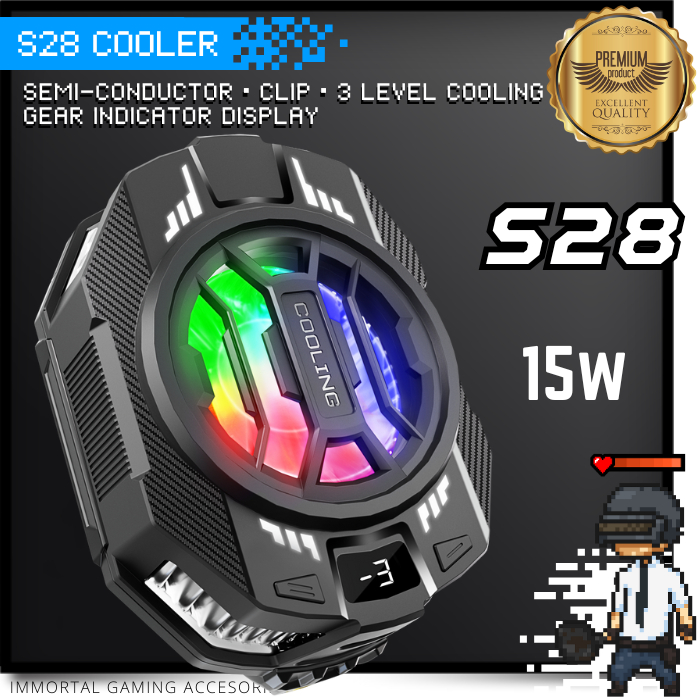 [IM] S28 Funcooler Backclip 15W Gaming Live Streaming Kipas Pendingin utk HP Smartphone Fan Cooler P