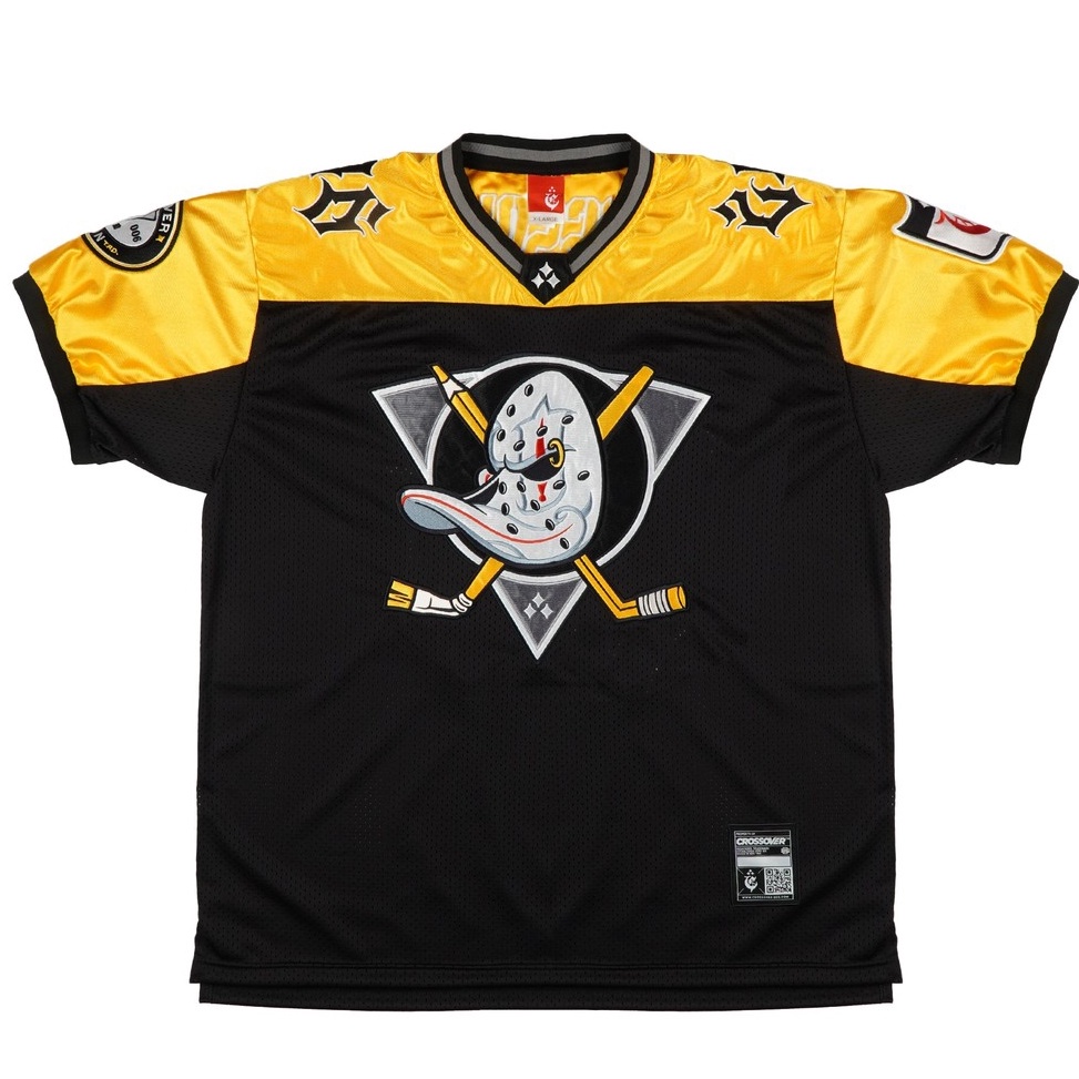 KODE H19B Jersey Crossover Md Duck Black Yellow Pro Mesh