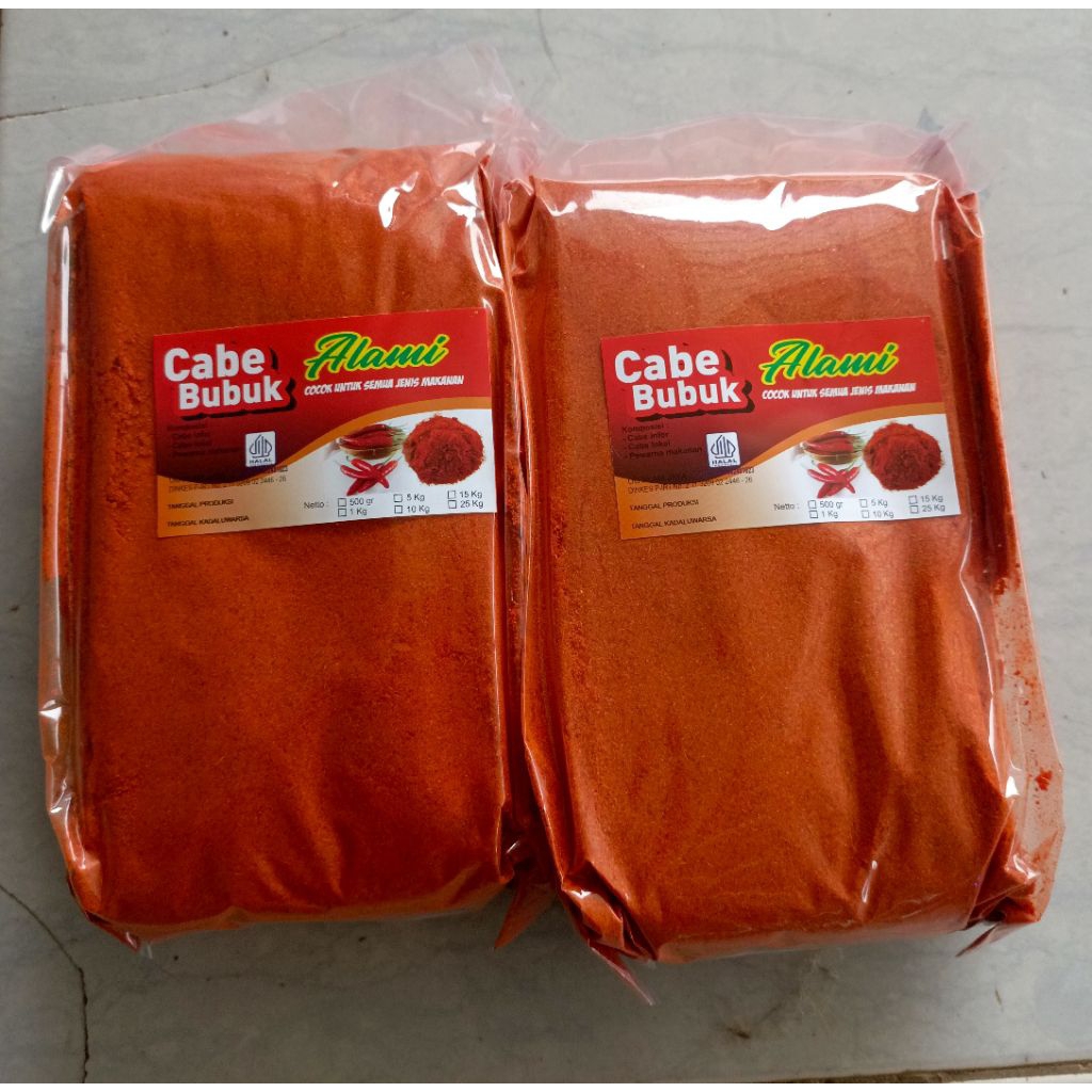 

ready kemasn ( 1.kg ) CABE BUBUK HALUS ALAMI XTERA PEDAS COCOK UNTUK SEMUA JENIS MKANAN PEDAS