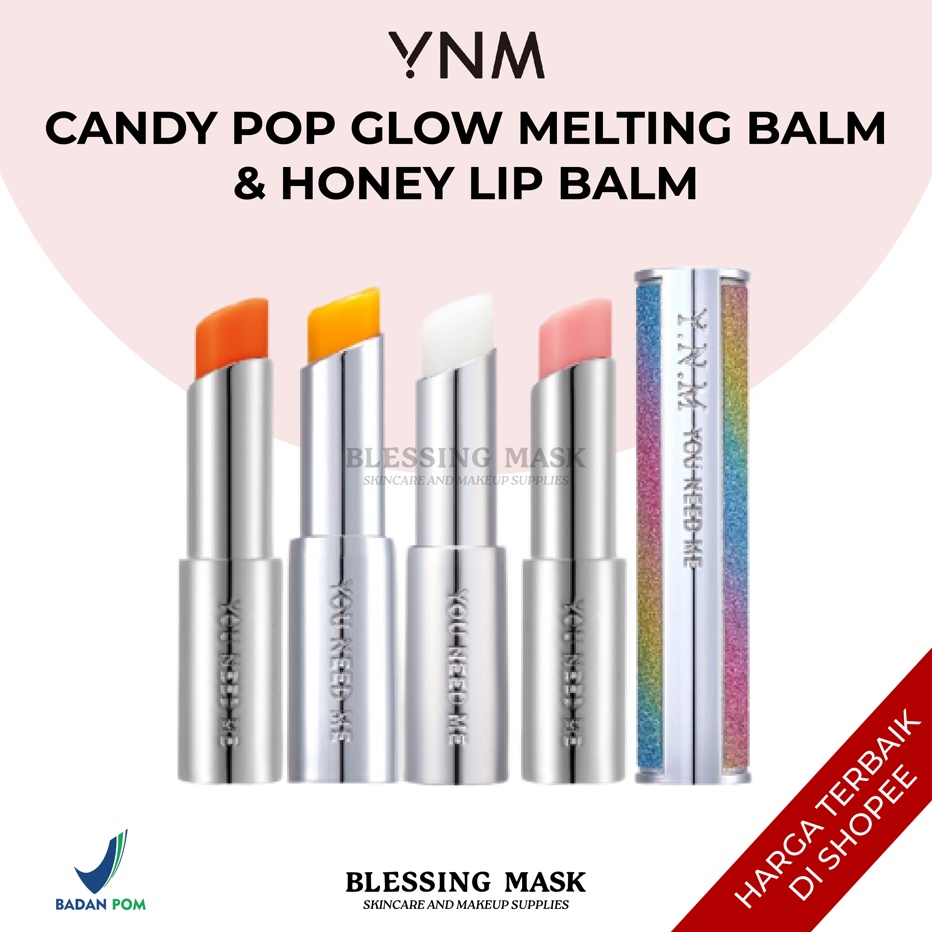 YNM Candy Pop Glow Melting Balm  Honey Lip Balm  FREE Key Ring  You need Me