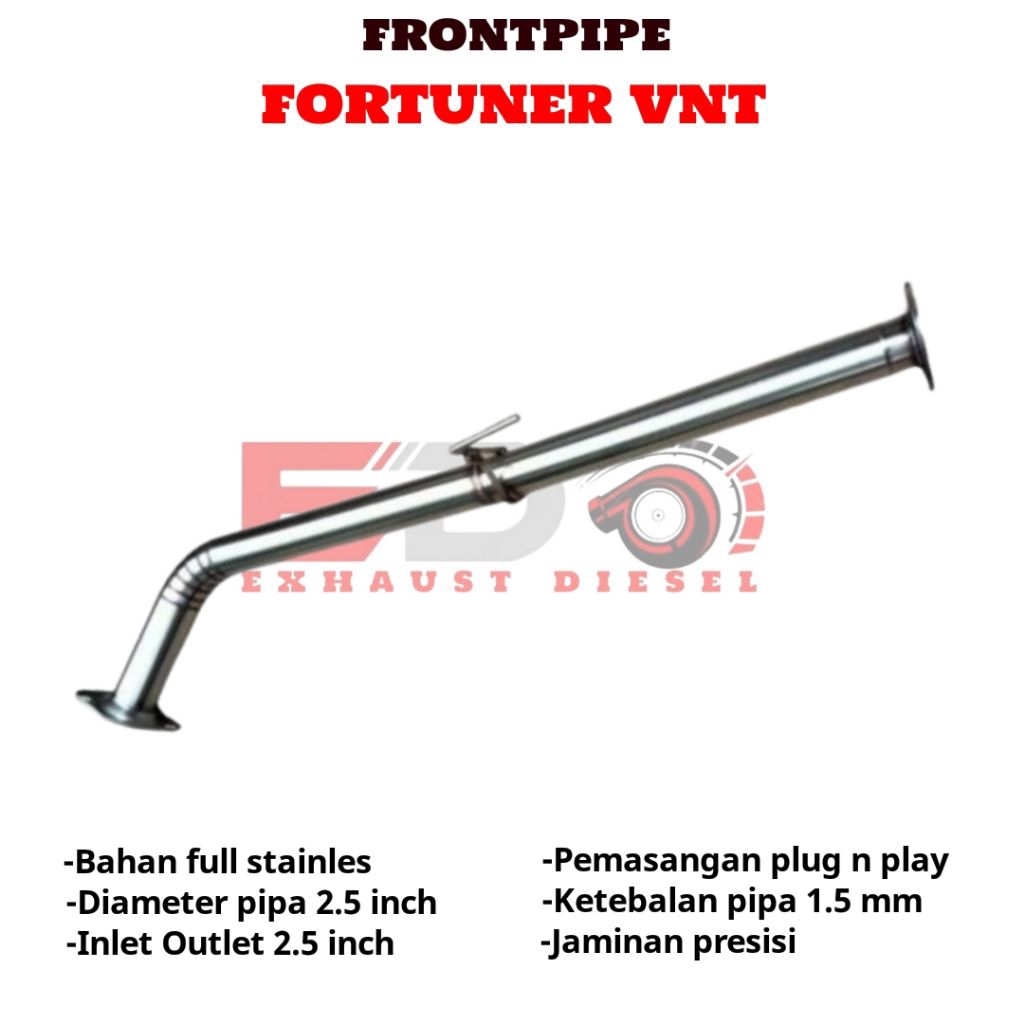 Frontpipe Fortuner Vnt Full Stainles