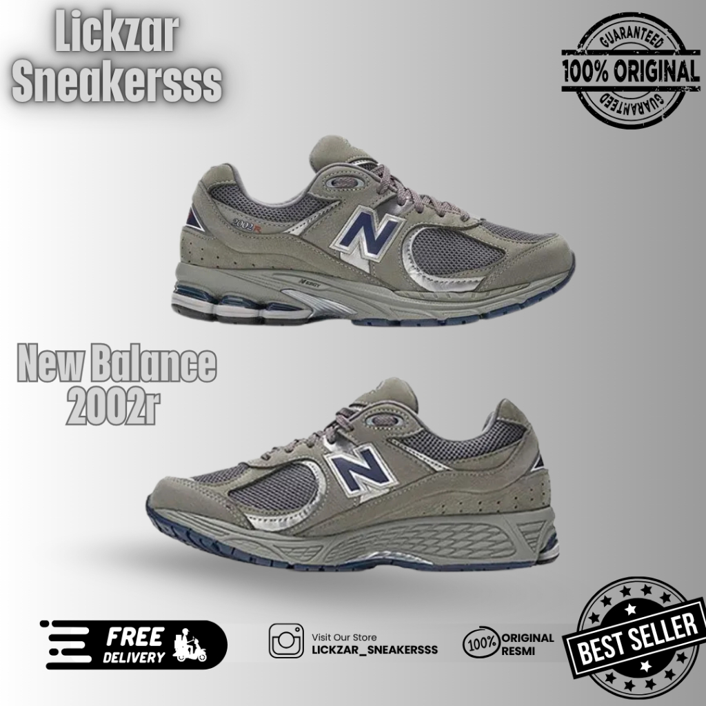 Sneakers New Balance 2002R Shoe Grey Original Resmi MAP - NEWML2002RA