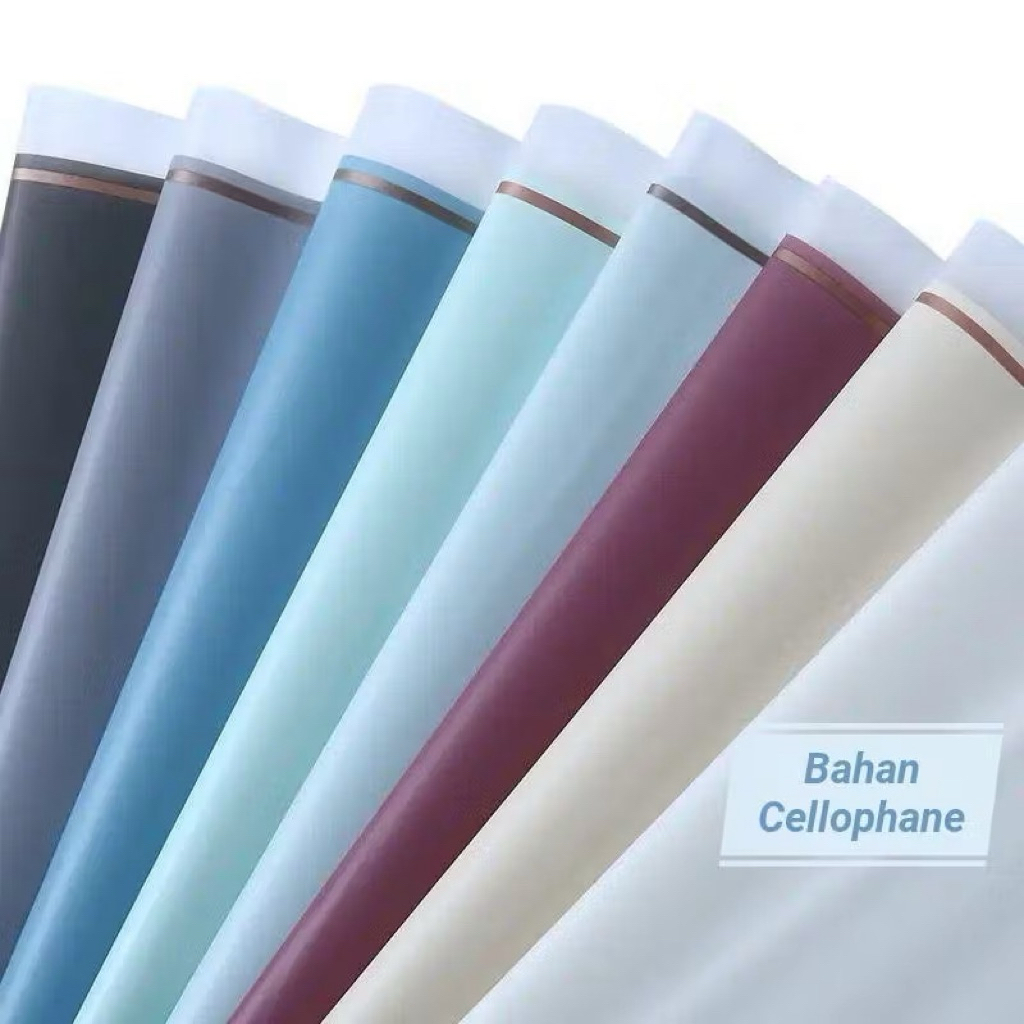

(ECER) Harga 1 Lembar Kertas Cellophane | Transparant Frame Gold Line