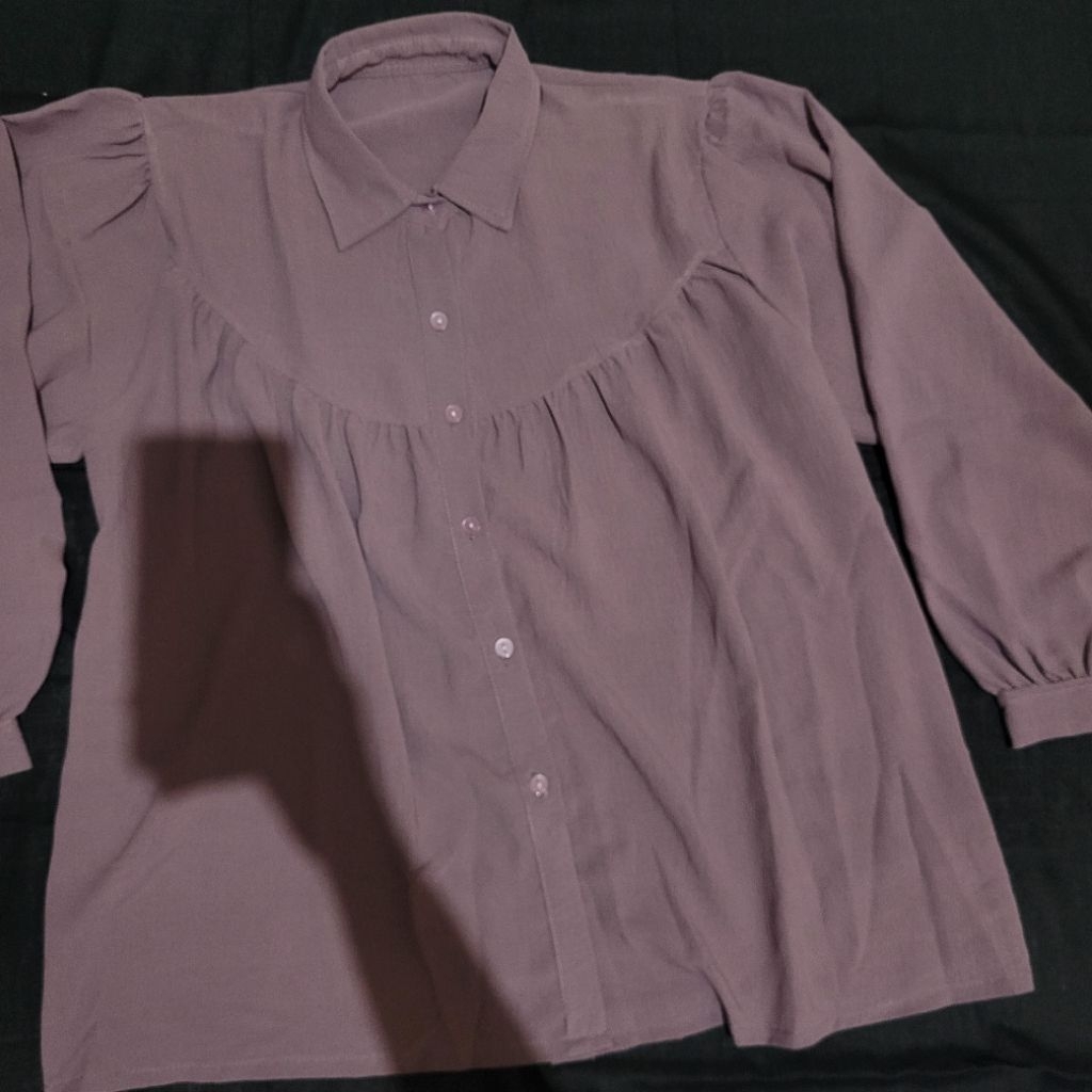 PRELOVED | Kemeja Wanita | Blouse Ungu | Blus Ungu Wanita
