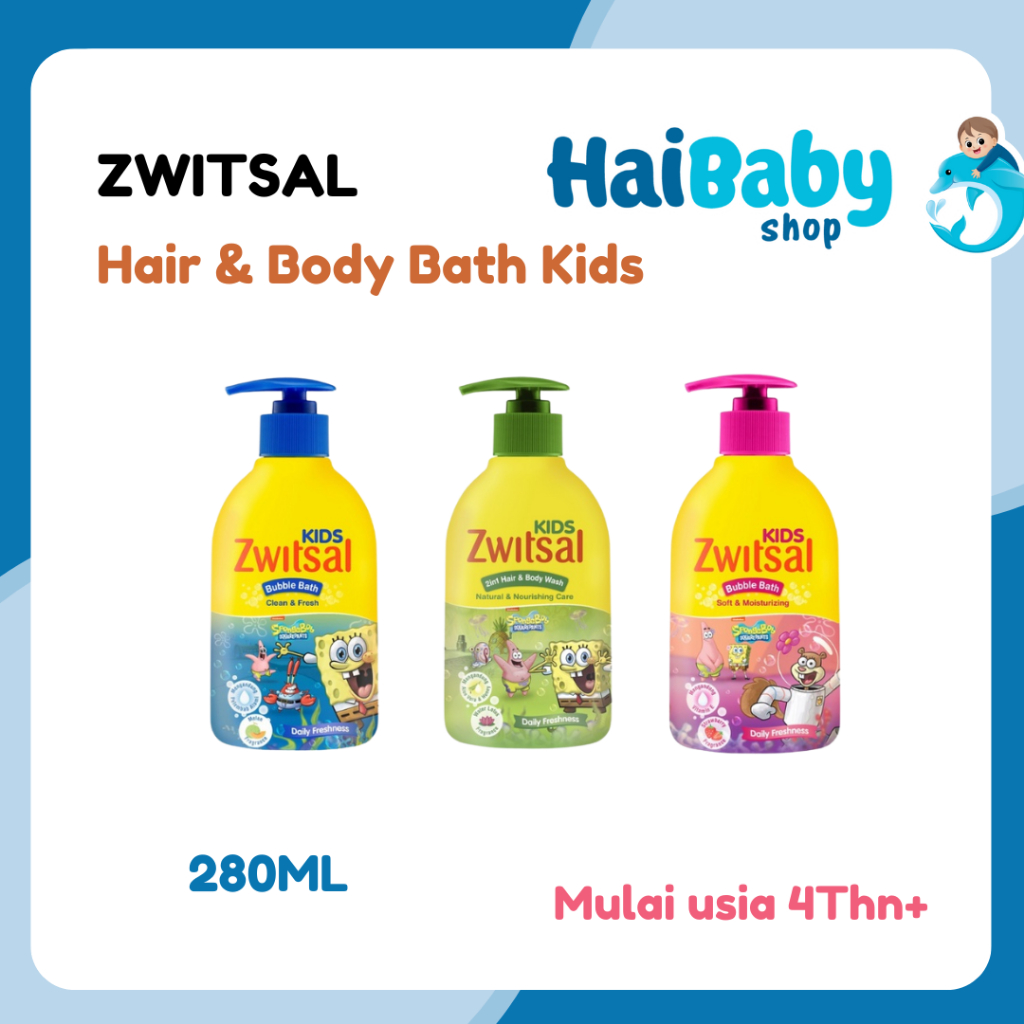 Zwitsal Kids Bubble Bath/Zwitsal Kids Hair & Body 280ml