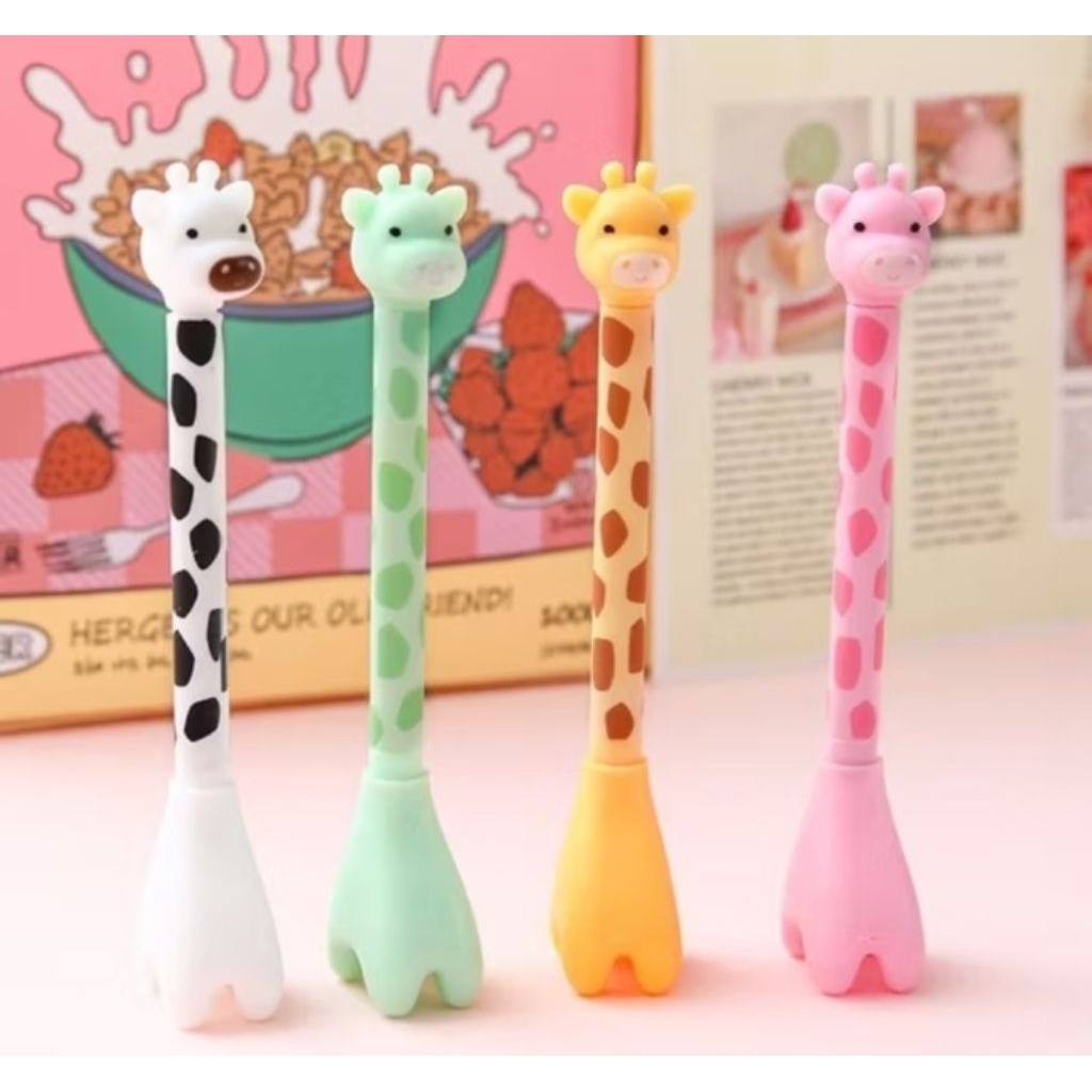

pulpen karakter jerapah isi 6pcs