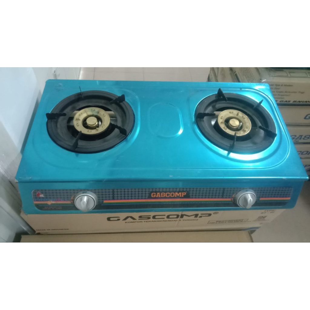 KOMPOR GAS GASCOMP 2 TUNGKU / KOMPOR ELEKTRIK