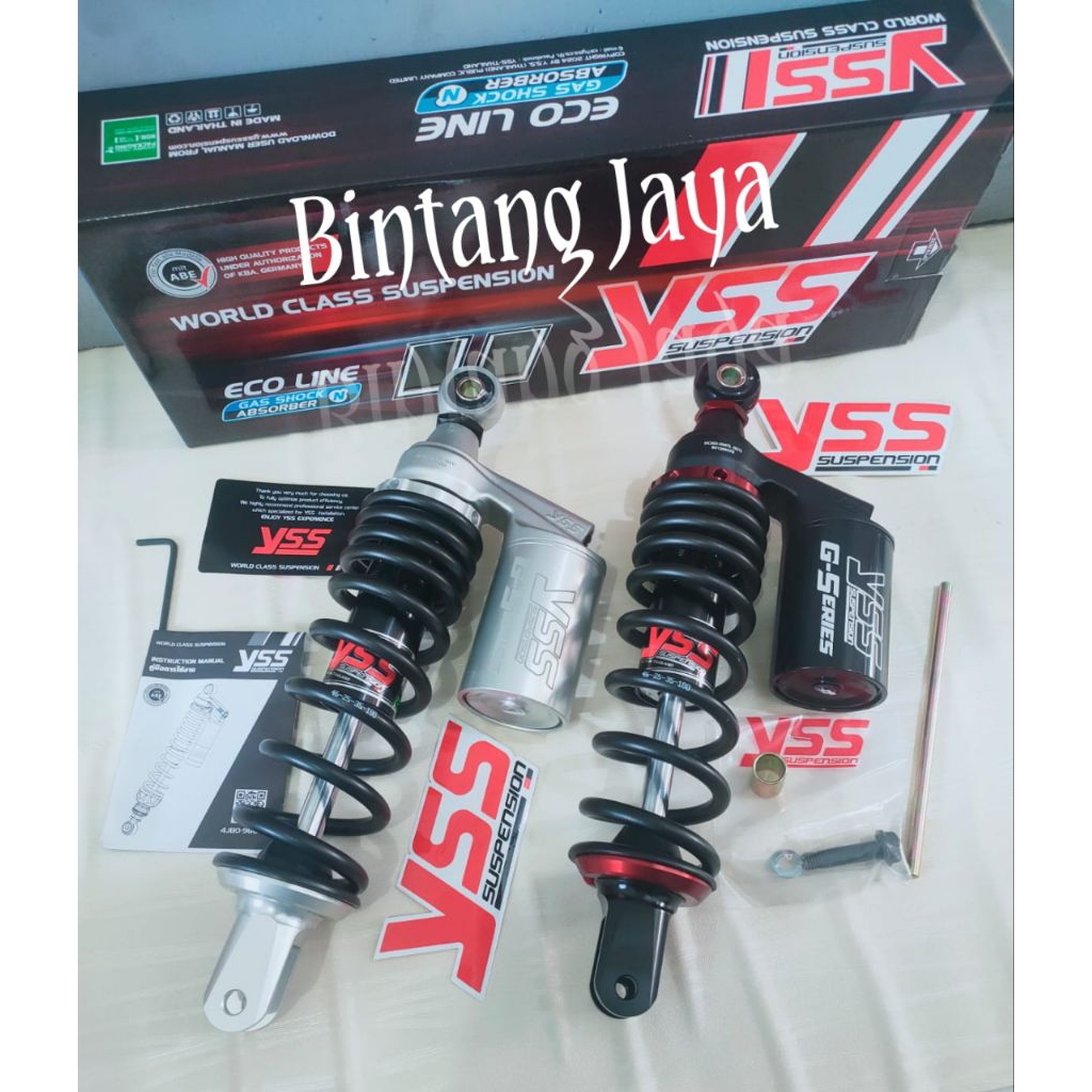 shock shok breaker yss tabung g plus ukuran 300mm dan 330mm buat motor mio/beat/scoopy/fino/Xeon/var