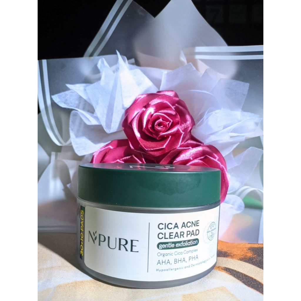PRELOVED NPURE Cica Clear Pad's gentle exfoliating power