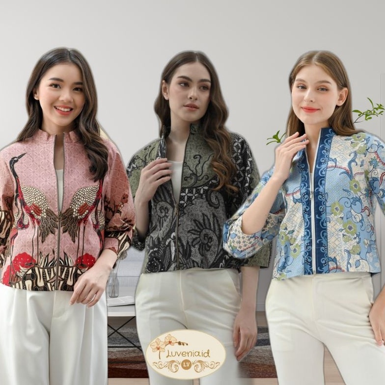 KODE S94R 135 Series Jaket Batik wanita Seragam Batik Outer Batik Batik Modern Batik Etnik