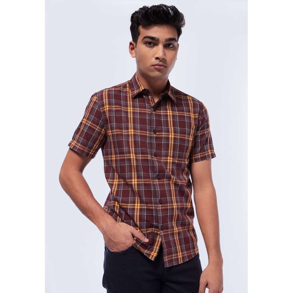 EXECUTIVE KEMEJA PRIA SLIM FIT LENGAN PENDEK KATUN ORIGINAL