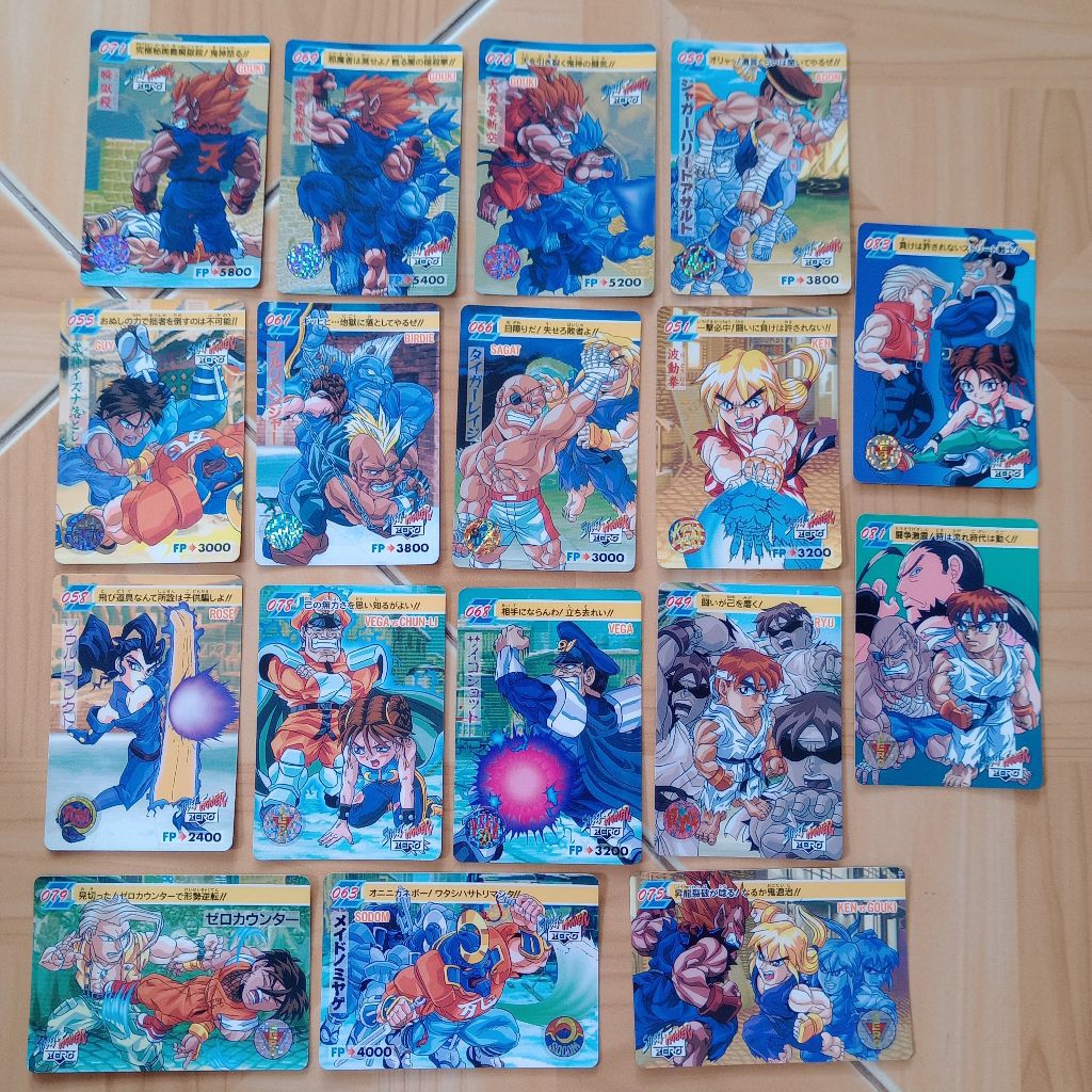 kartu street fighter zero vintage 1994 Bandai original Japan