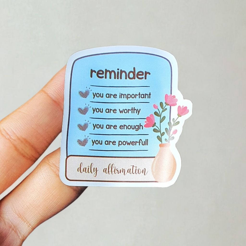 

Sticker Afirmasi Untuk Tumbler, Cermin, Laptop, Case Hanphone