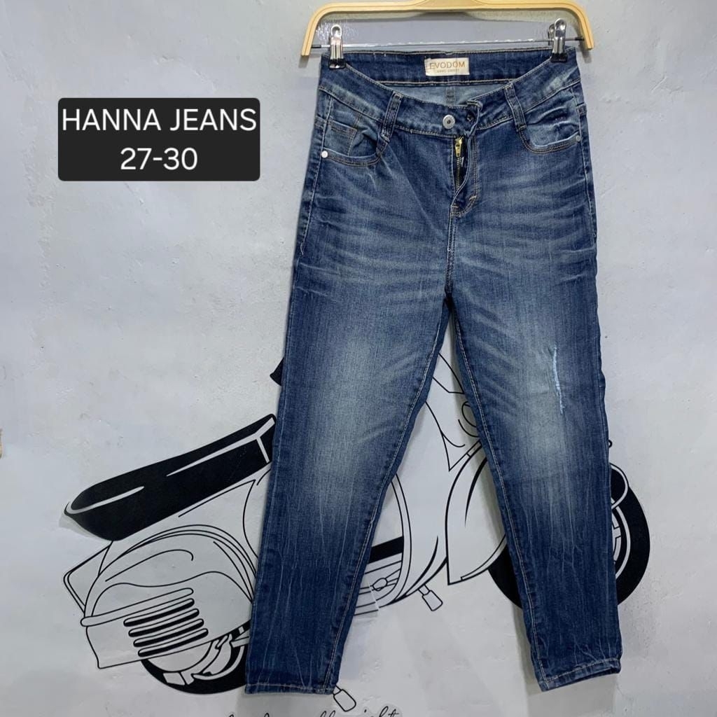 Celana Pensil 7/9 Wanita Hanna Evodom Jeans