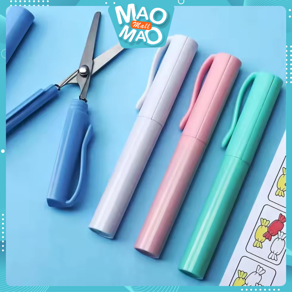 

MAOMAO Gunting Lipat Mini Bentuk Pena Gunting Kertas Paper Cutter Portable Scissors Gunting Kecil Alat Pemotong Kertas Portabel Model Pulpen