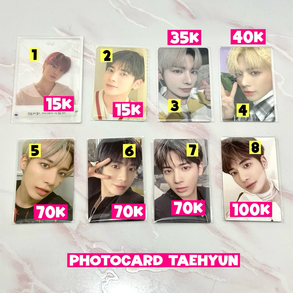 OFFICIAL PHOTOCARD TAEHYUN TXT PC ALBUM BLUE HOUR LUCKY DRAW JAPAN GOOD BOY GONE BAD FREEZE FIGHT ES