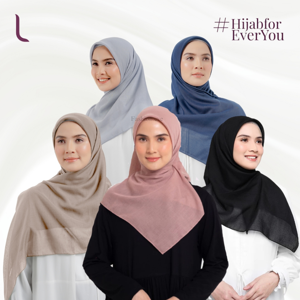 Elzatta Kerudung Hijab Segi Empat Polos Premium Original