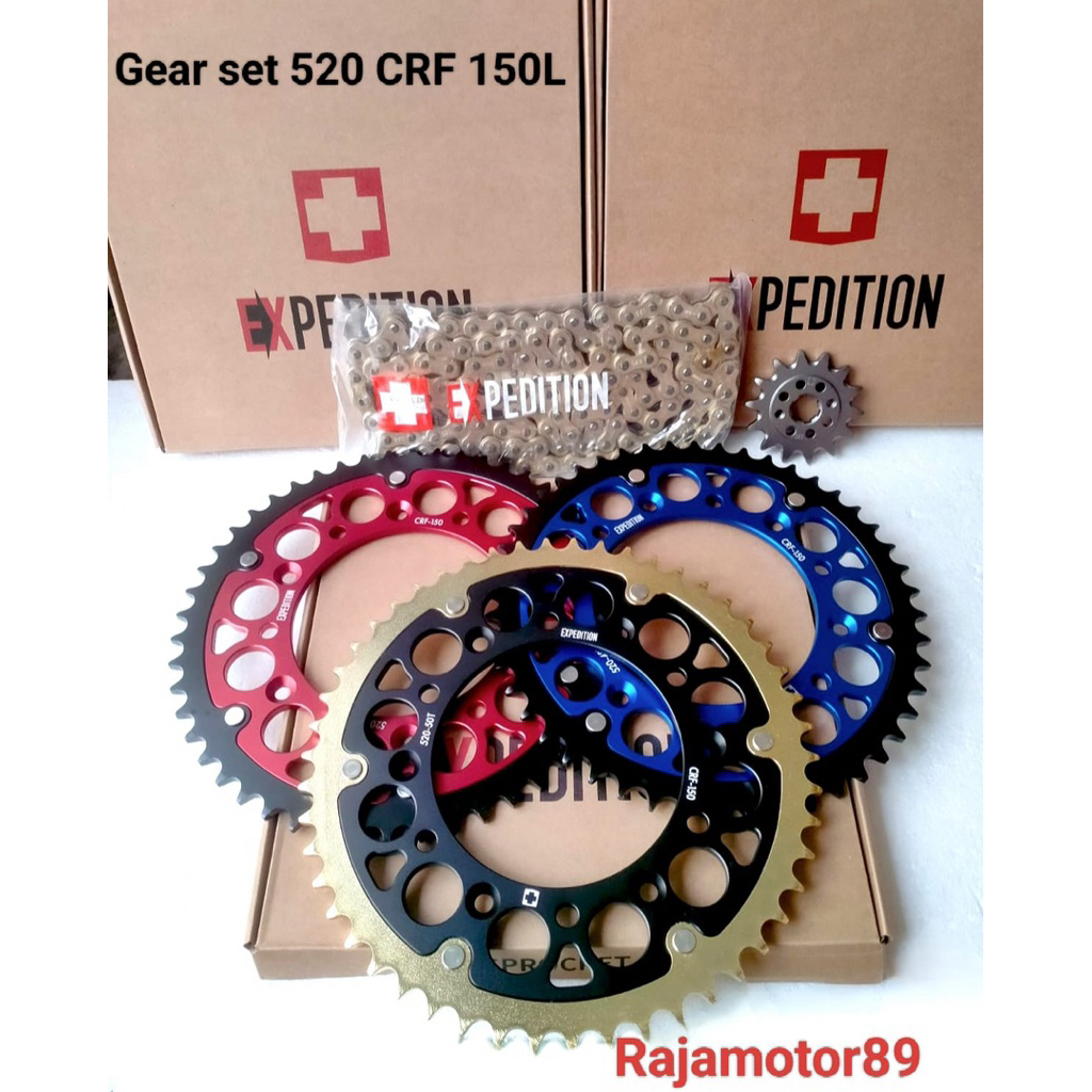 Gear set 520 CRF 150L CRF 230 FULL set EXPEDITION