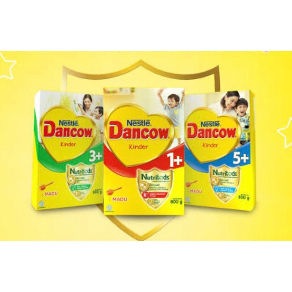 

susu Dancow, 1+, 3+, 5+, madu dan vanila