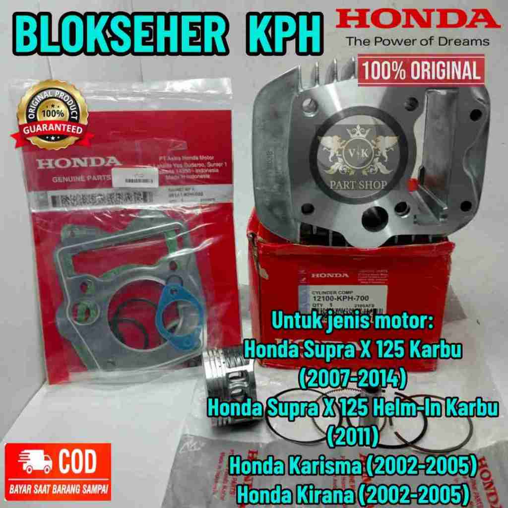 BLOK SEHER + TOPSET KODE (KPH) ORI HONDA KARISMA,SUPRA X,SUPRA 125, KIRANA ORIGINAL 100%