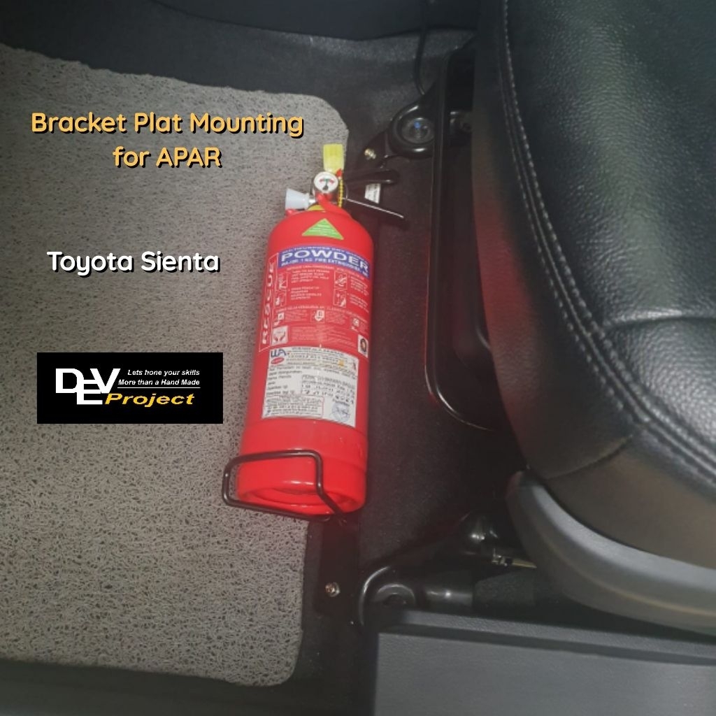 Bracket / Dudukan APAR di Kaki Jok Mobil Toyota Sienta