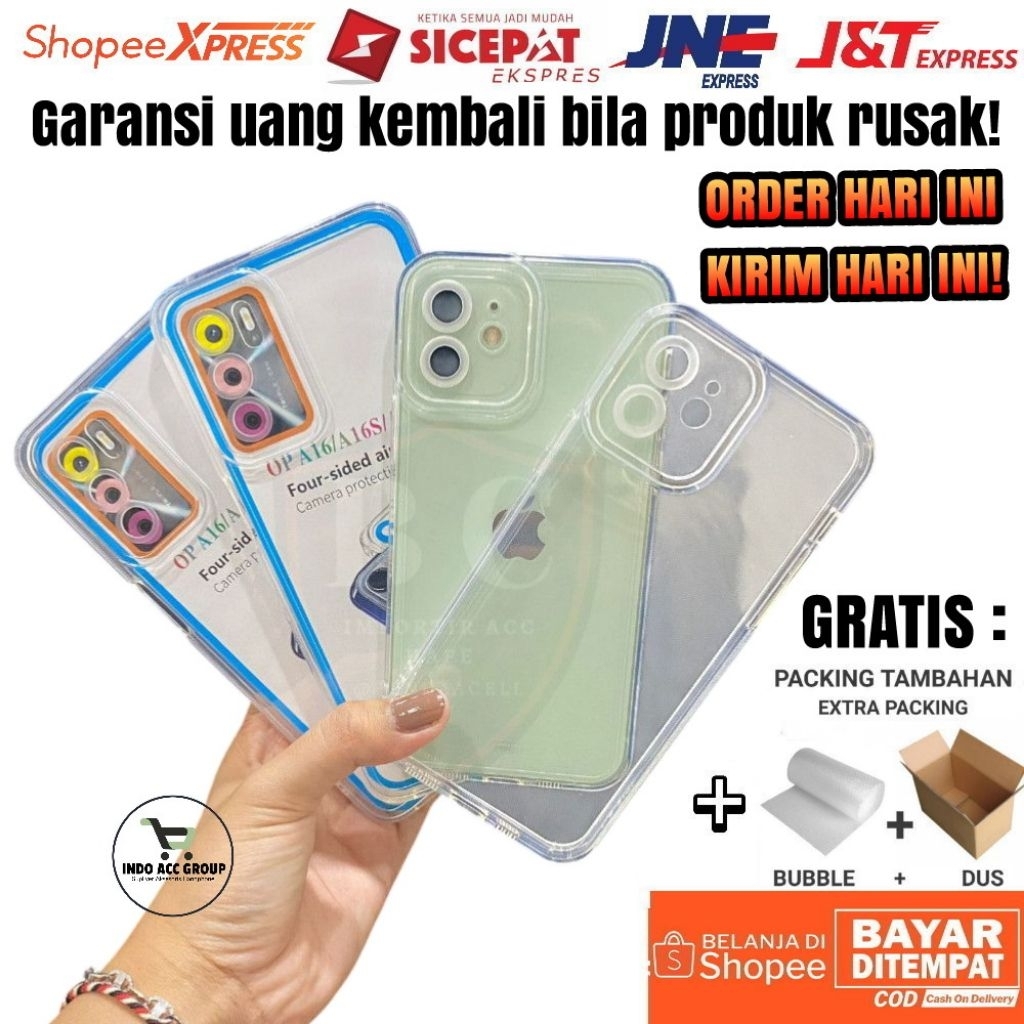 Clear Case Bening TPU Anticrack Samsung A22 4G 5G A32 4G A52 A52s A72 2021 Silikon Case Jelly Lembut