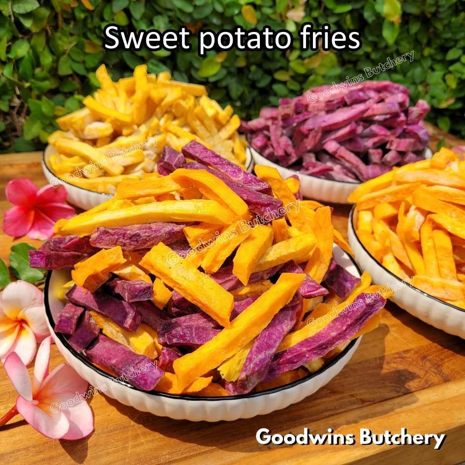 

Ubi beku WARNA CAMPUR 8Veggiez | IQF frozen import vegetable import 8 Veggiez SWEET POTATOES MIX COLOUR 500g