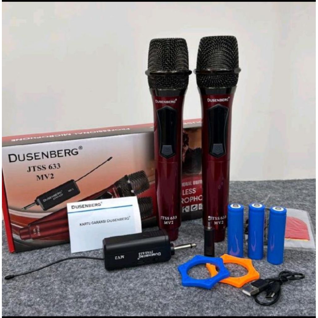 microphone wireless dusenberg jtss 633mv2 profesional universal original