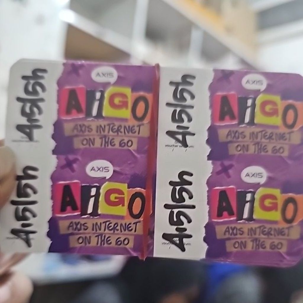VOUCHER AIGO AXIS 4GB 5 HARI/ 4GB/ 4.5GB 5 HR SUMATERA JAWA KALIMANTAN.