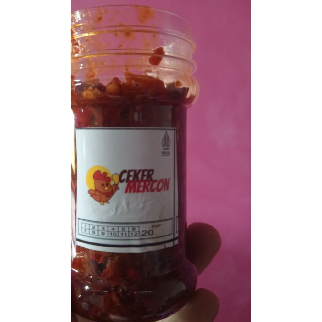 

sambal ceker tulang lunak kemasan botol 150 ml