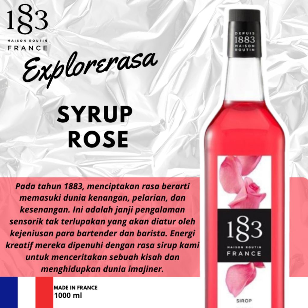 

1883 syrup rose 1 liter
