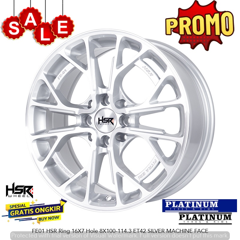 VELG MOBIL ALL NEW COROLLA TWINCAM RING 16X7 NEW HSR FE01 SML BARANG 100% ORIGINAL HSR