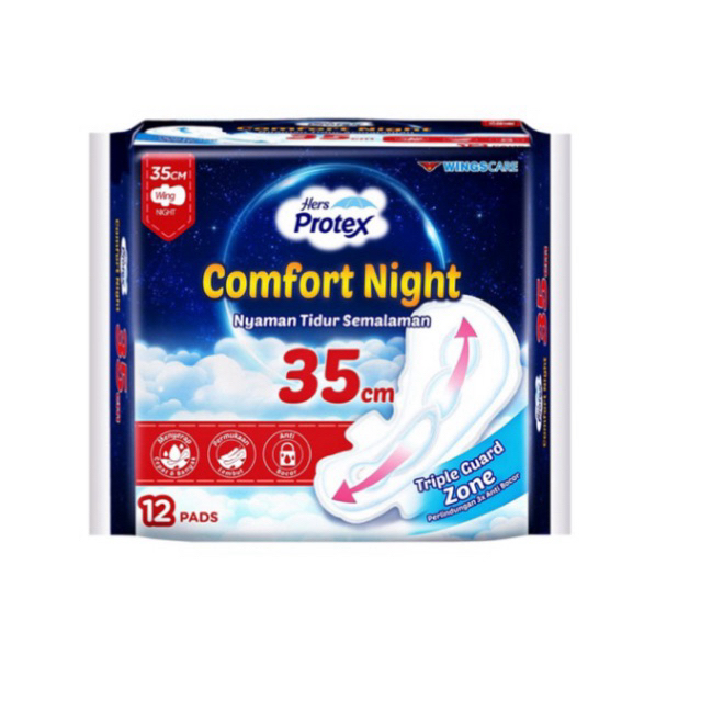 Hers Protex Pembalut Wanita Wing Malam 35cm - 12pcs