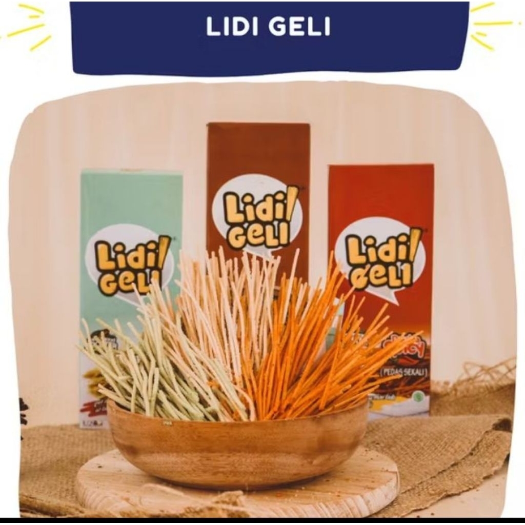 

Mie Lidi Geli ( snack mie lidi lidian )